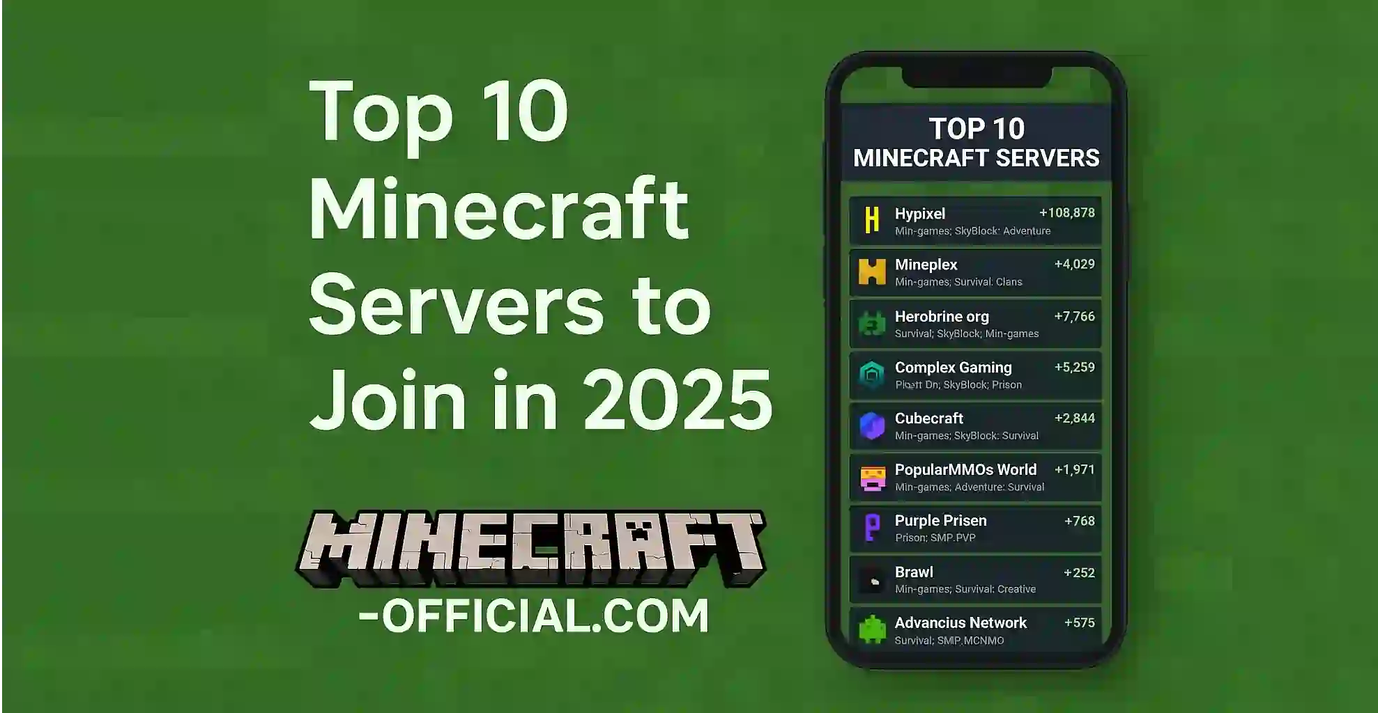 Top 10 Minecraft Servers to Join in 2025